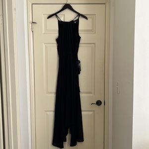 Calypso St.Barth black asymmetric bottom hem dress.